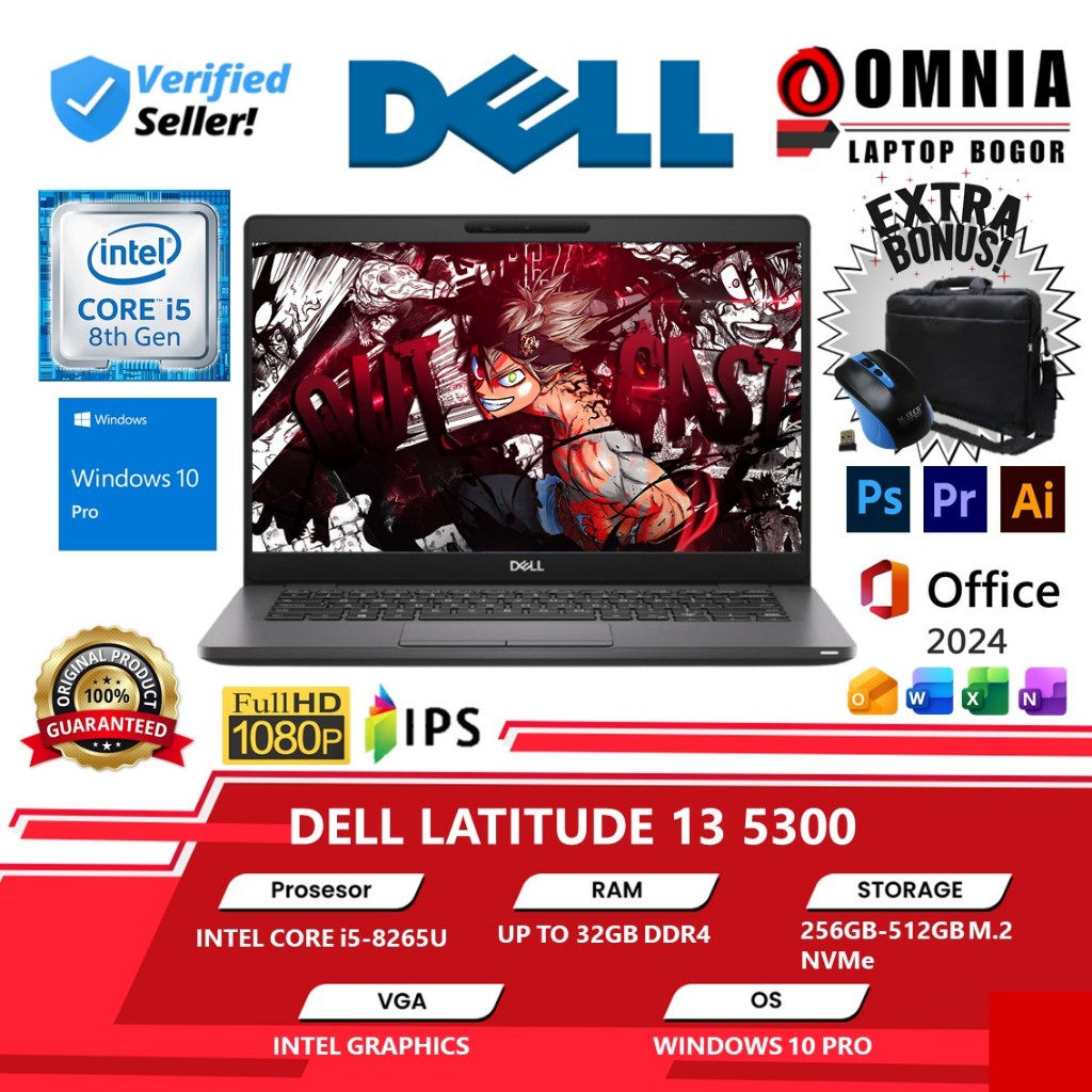Dell Latitude 13 5300 I5 8265u 16gb 512gb 13.3 Fhd IPS Windows 10