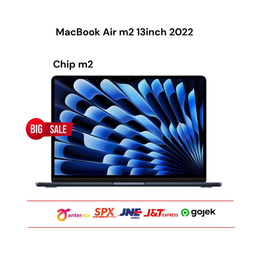 MacBook Air M2 13 inci 2022 - Chip M2, 16GB | 256GB SSD | 512GB SSD
