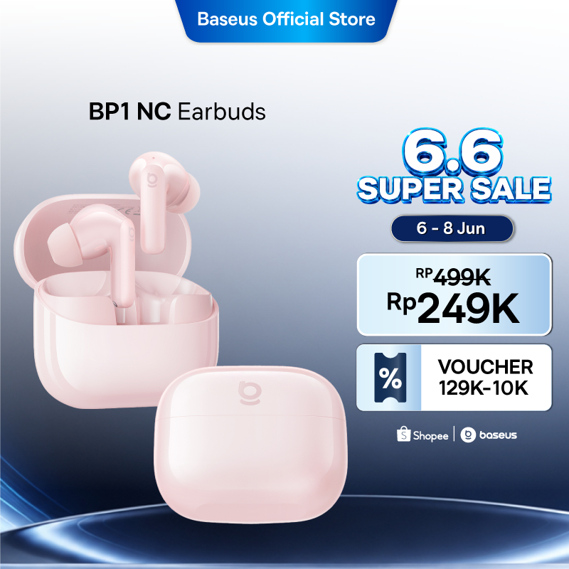 Baseus BP1 NC TWS Active Noise Cancelling -43dB 4 Mic ENC with IP55 & 41H Playtime and Bluetooth 6.0