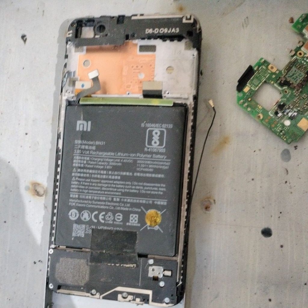 frame tatakan lcd xiaomi note 5a hitam part xiaomi note 5a