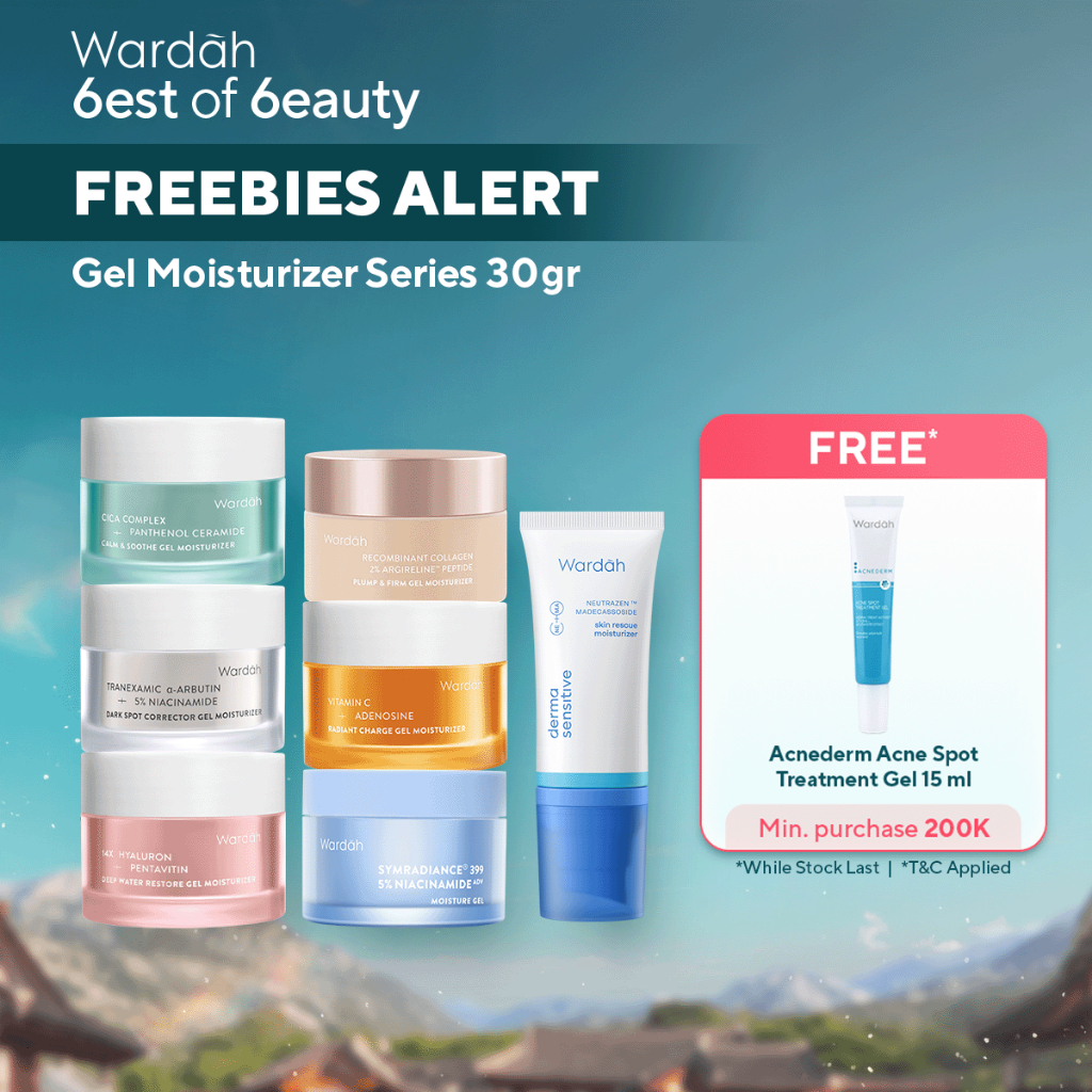 WARDAH Gel Moisturizer Series 30 g - Calming, Brightening, Soothing, Clarifying, Refining, Correctin