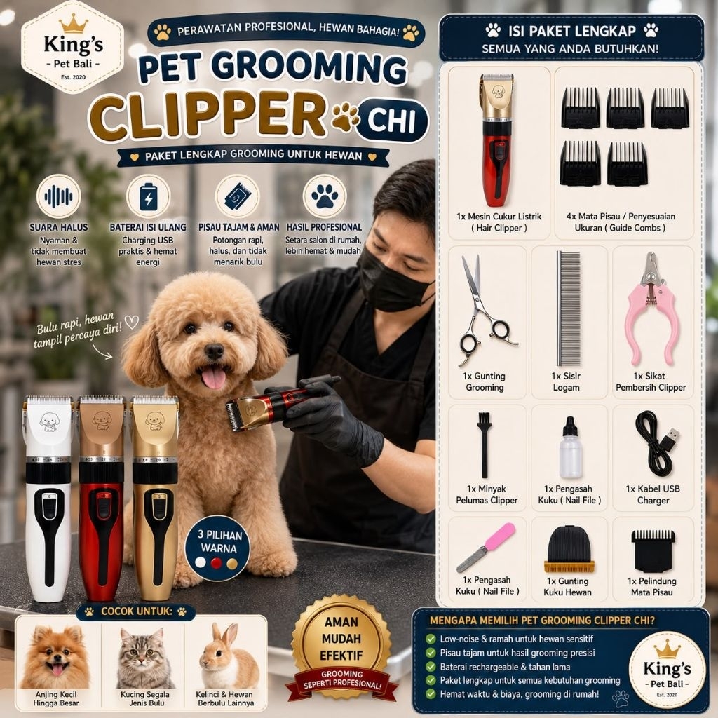PET CLIPPER UNTUK HEWAN - PET GROOMING  HAIR CLIPPER