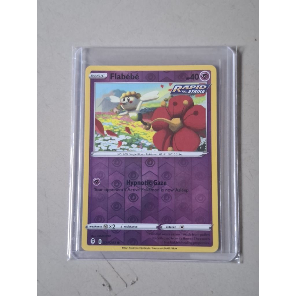 kartu pokemon original holo reverse flabebe 071/203