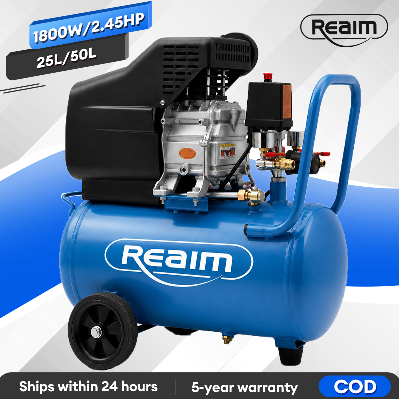 Reaim Oilless Air Compressor 50L Silent  Kompresor Angin Mini Listrik Tanpa Oli Kompresor Angin List