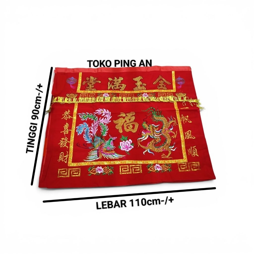 KAIN MEJA ALTAR SEMBAHYANG /TOWI TO WI KAIN MEJA SEMBAHYANG NAGA DAN BURUNG PHOENIX