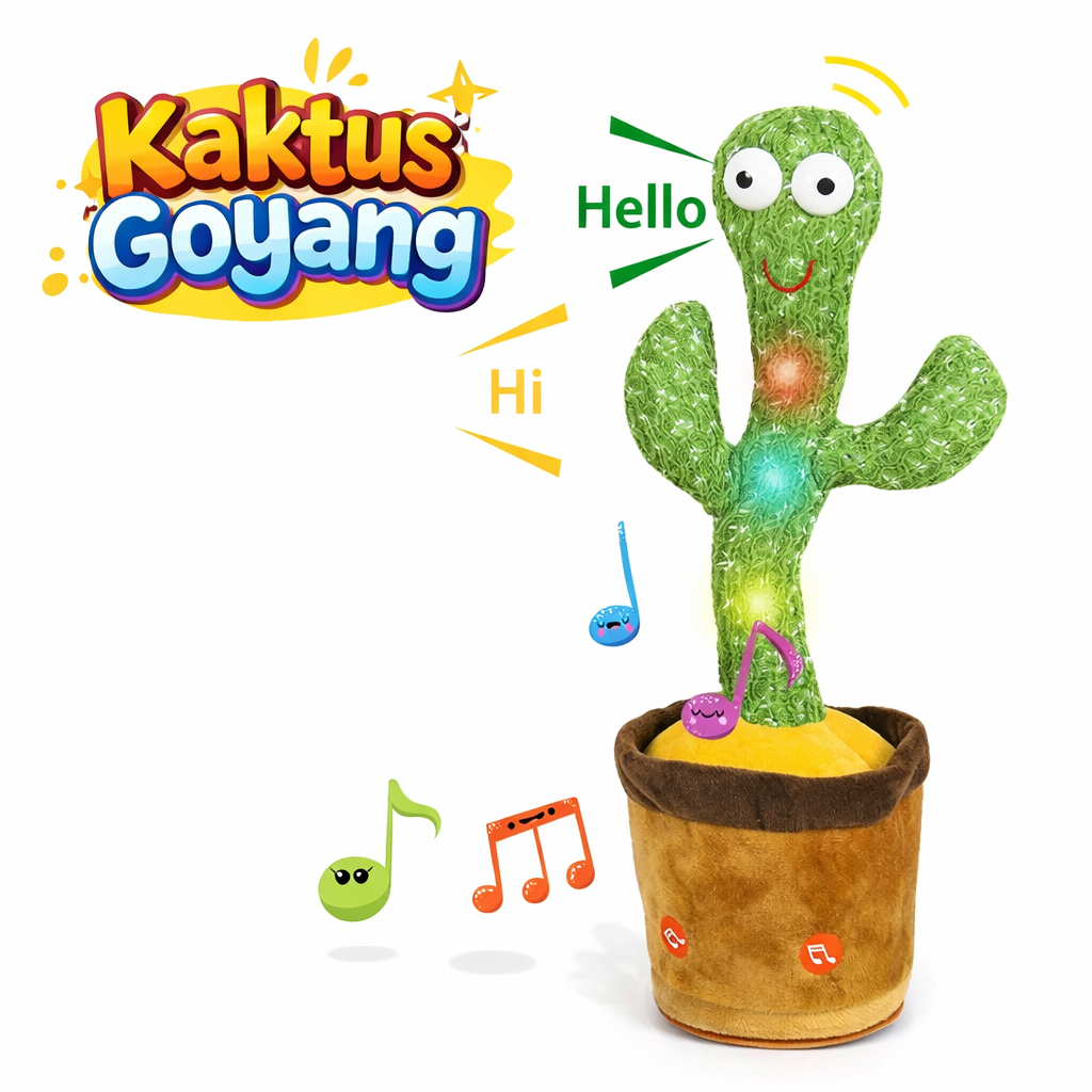 Kaktus goyang Dancing Cactus Boneka Kaktus Goyang dan Bicara Kaktus Joget Ngomong