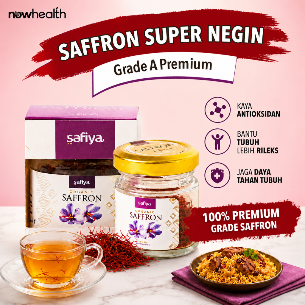 Saffron 2 gr Super Negin Grade A | Safiya Premium Safron Natural Healthy Food