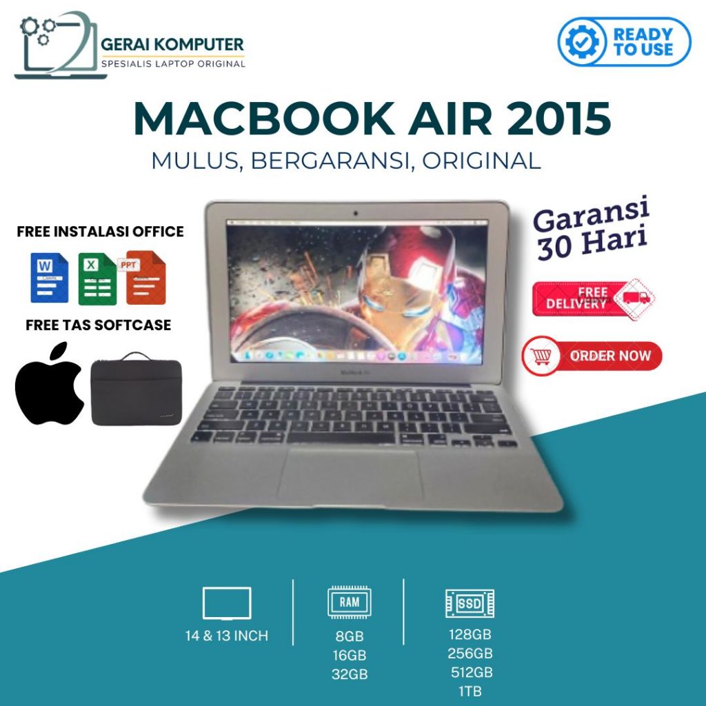 Macbook Air 2015 Core i5 8GB 128GB 256GB 11Inch & 13Inch Original