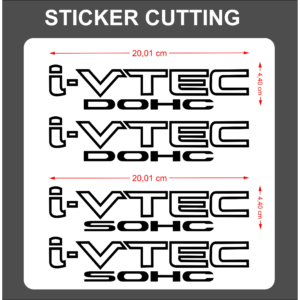 Sticker i vtec DOHC Stiker cutting I-Vtec sohc