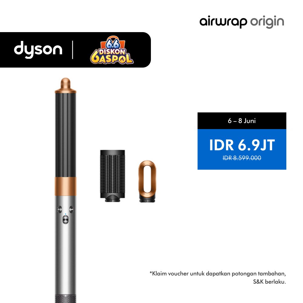 Dyson Airwrap ™ Origin HS02 Multi-styler and dryer (Bright Nickel/Bright Copper) - Mengeringkan. Men