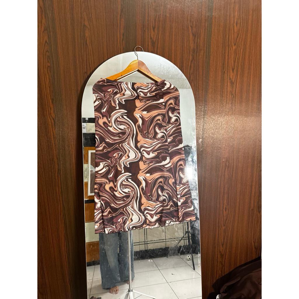 Rok Midi Ukuran M Motif Zebra Shein