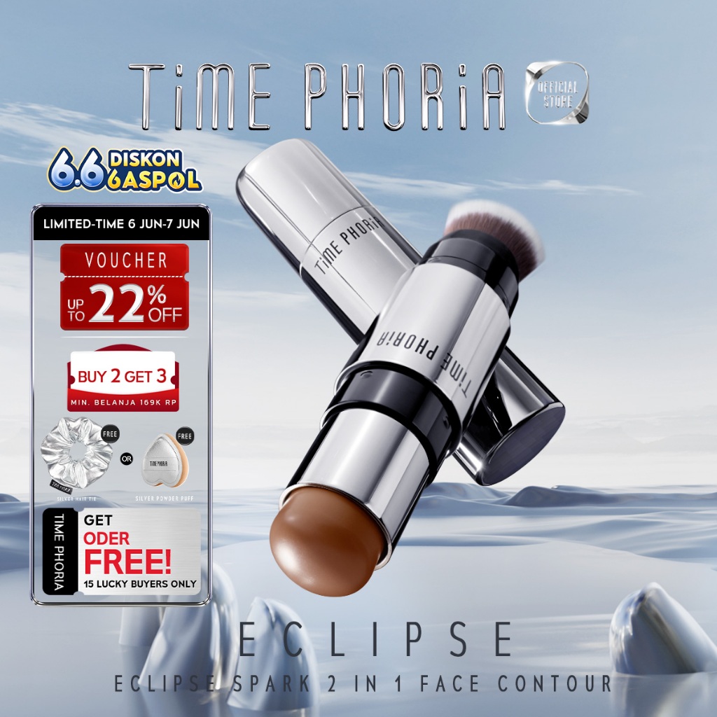 TIME PHORIA - Eclipse Spark 2 in 1 Face Contour 7G-Highlighter Contour Stick Cushion Portable Ringan