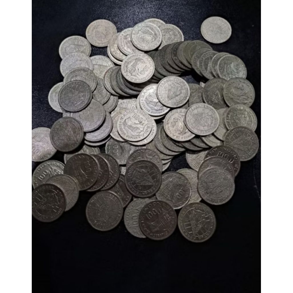 Uang Kuno Koin 100 Rupiah Rumah Gadang / Koin Kuno 100 Perak Tebal Untuk Mahar & Koleksi