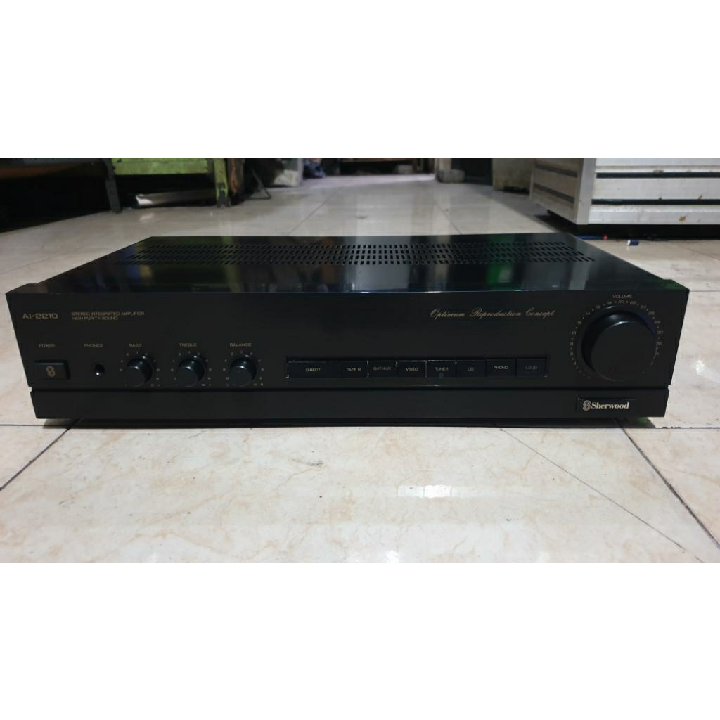 power amplifier vintage made in japan sherwood ai-2210  stereo intergrated second bekas normal siap 