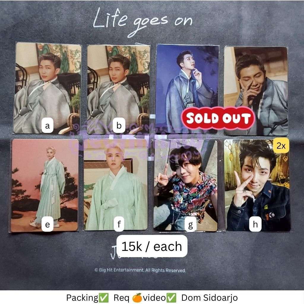 MPC PHOTOCARD PC BTS DALMAJUNG ARMY BOMB RM NAMJOON JHOPE HOSEOK