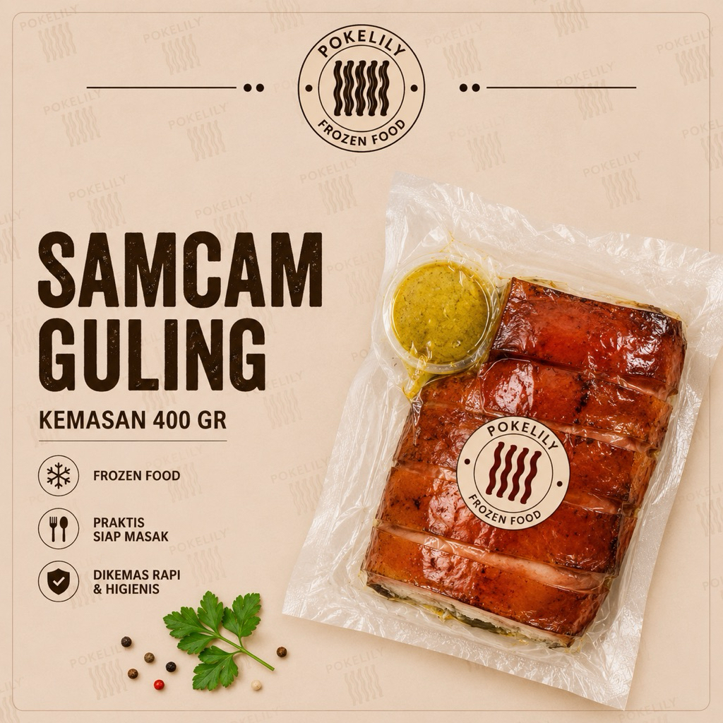 SAMCAM GULING KRISPY 400gr GOLDEN CRISPY ROASTED PORK BELLY SIOBAK KRIUK BABI GULING SAMSAM SAMCAN P