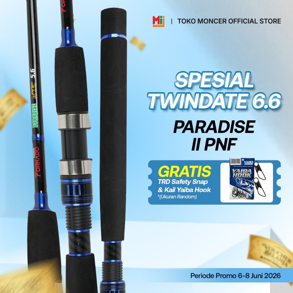 Joran Pancing Paradise II PNF Full EVA & Japan Style - Pancingan Power Nano Fiber Kuat, Ring Presisi