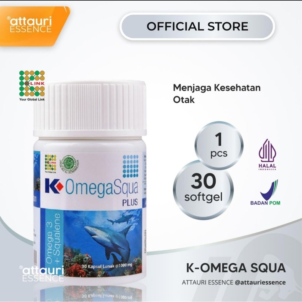 K-OMEGA SQUA PLUS OMEGA3 Klink Omega Squa - Minyak Ikan Omega-3 Squa Plus