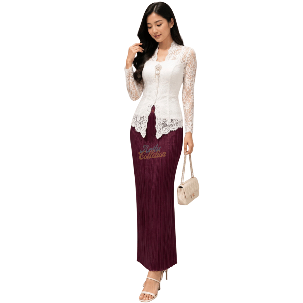 COD Rok Plisket Polos Instan Bahan Semi Silk Sutra Premium Bawahan Kebaya Wisuda Warna Gold
