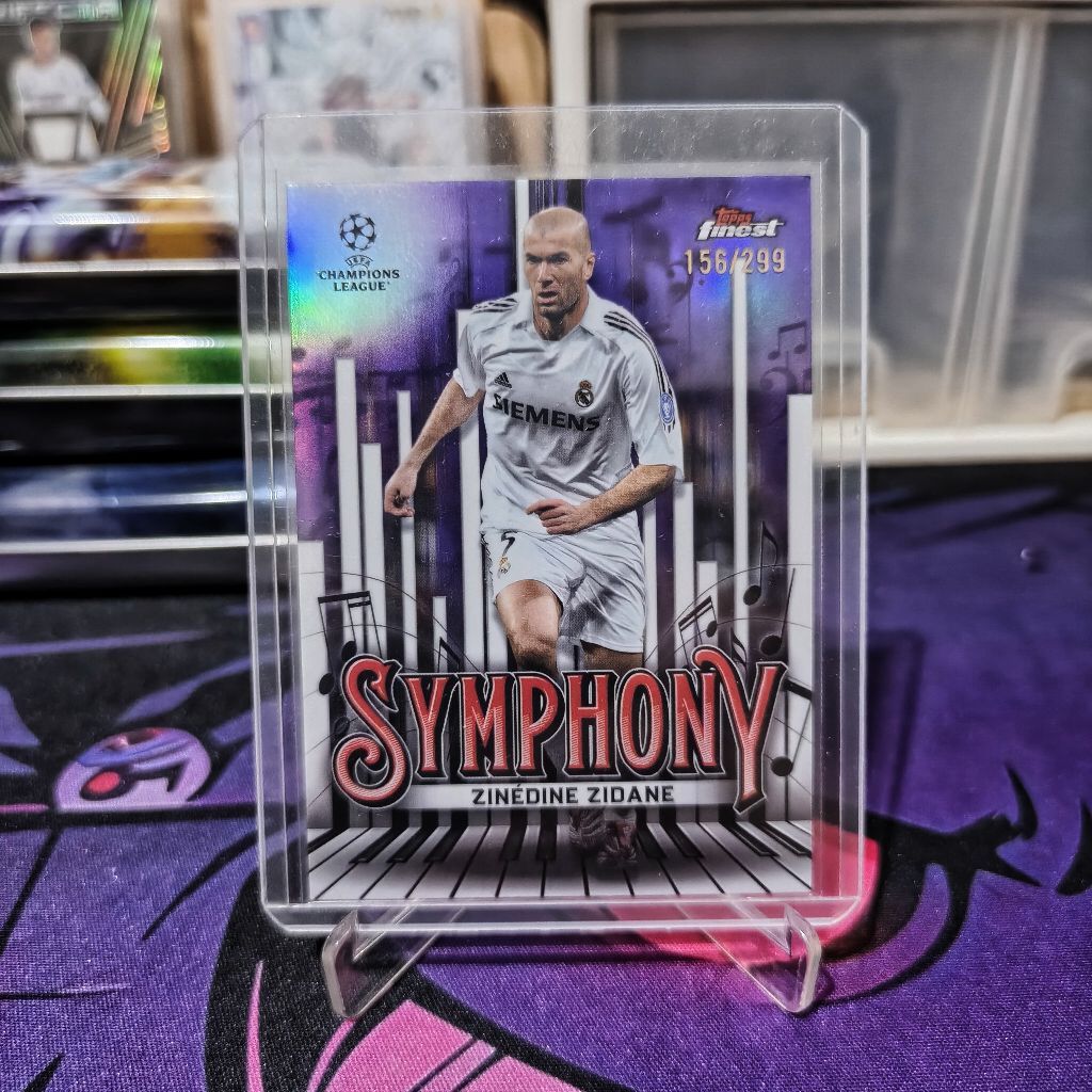 ZINEDINE ZIDANE 156/299 SYMPHONY REAL MADRID KARTU BOLA TOPPS FINEST 24/25