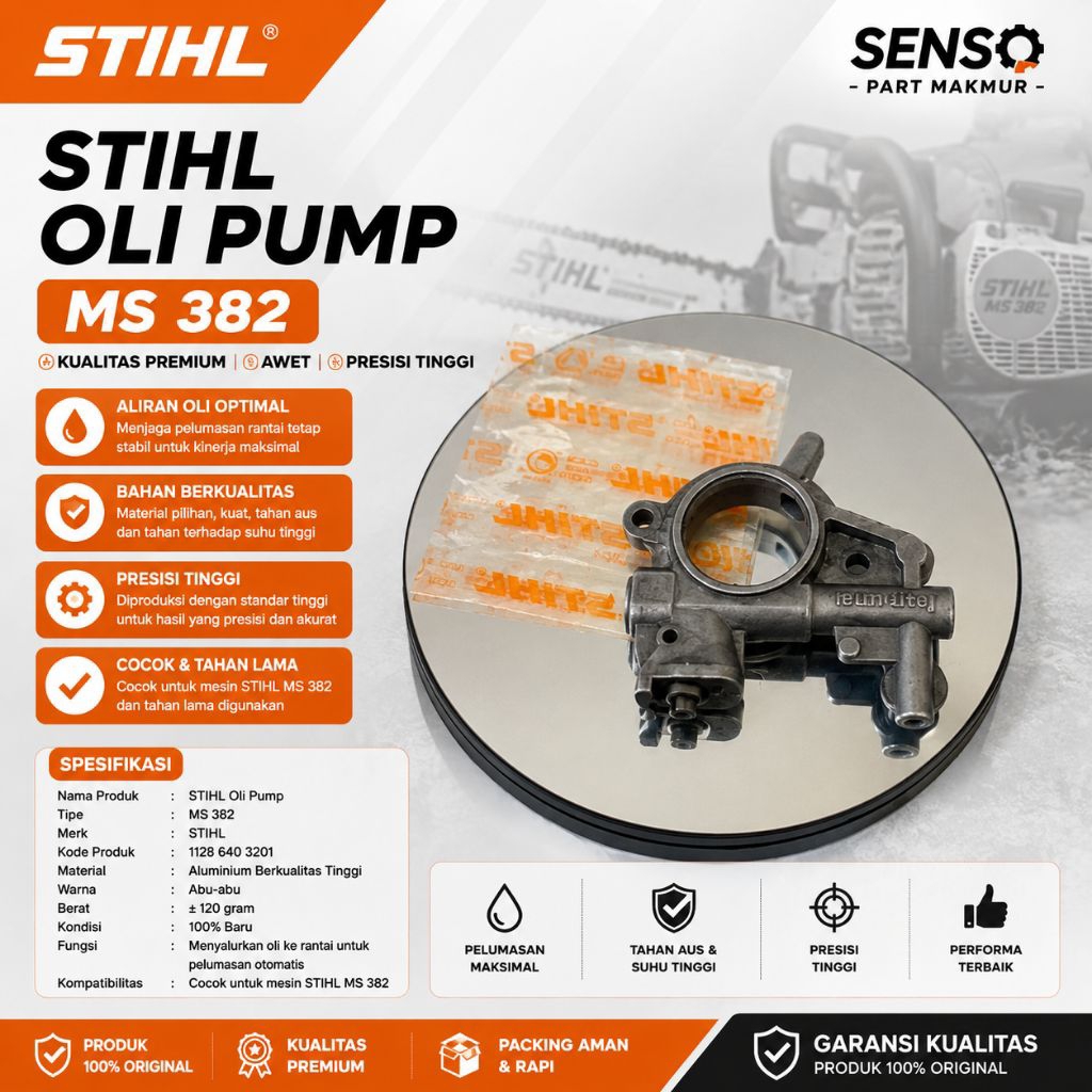 OIL PUMP OLI MS 382 STIHL ORIGINAL ONLY POMPA OLI MS 382 STIHL ORIGINAL