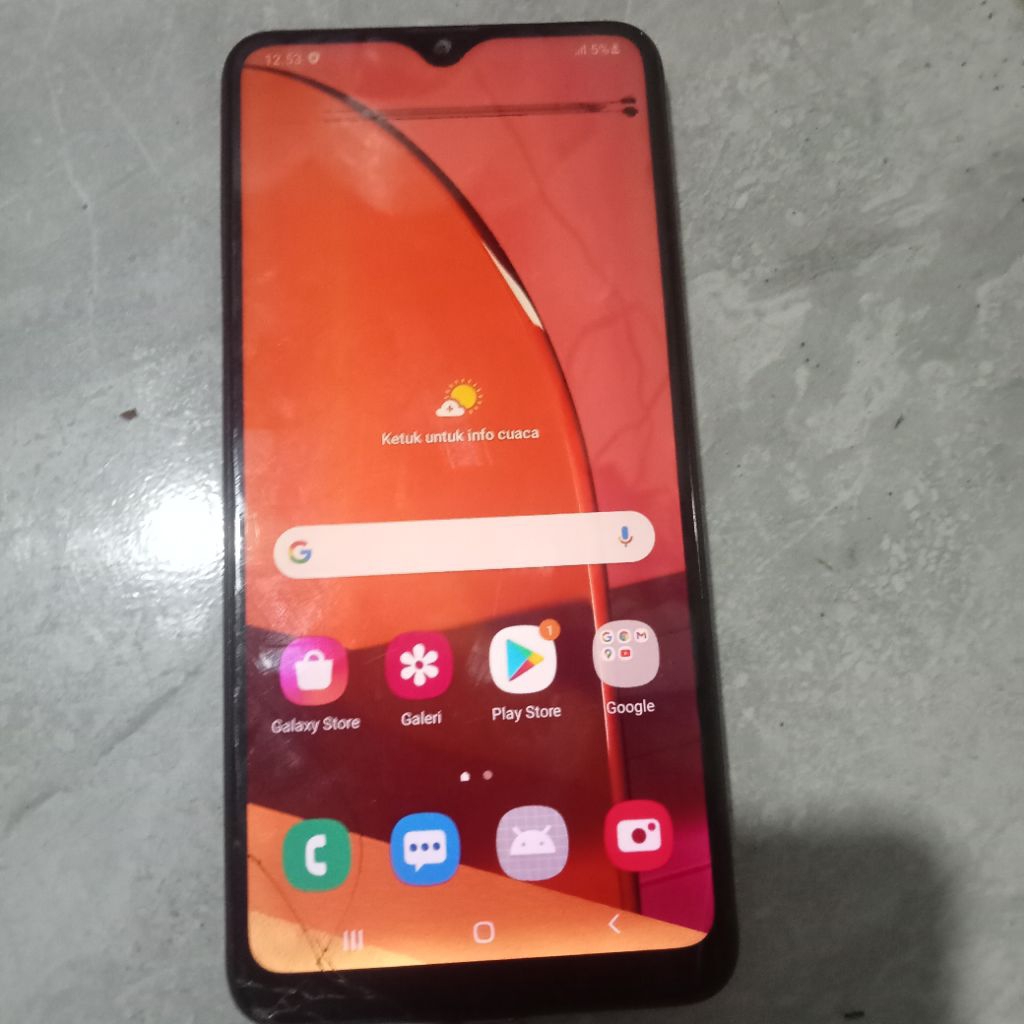 samsung a20s unit lcd pecah