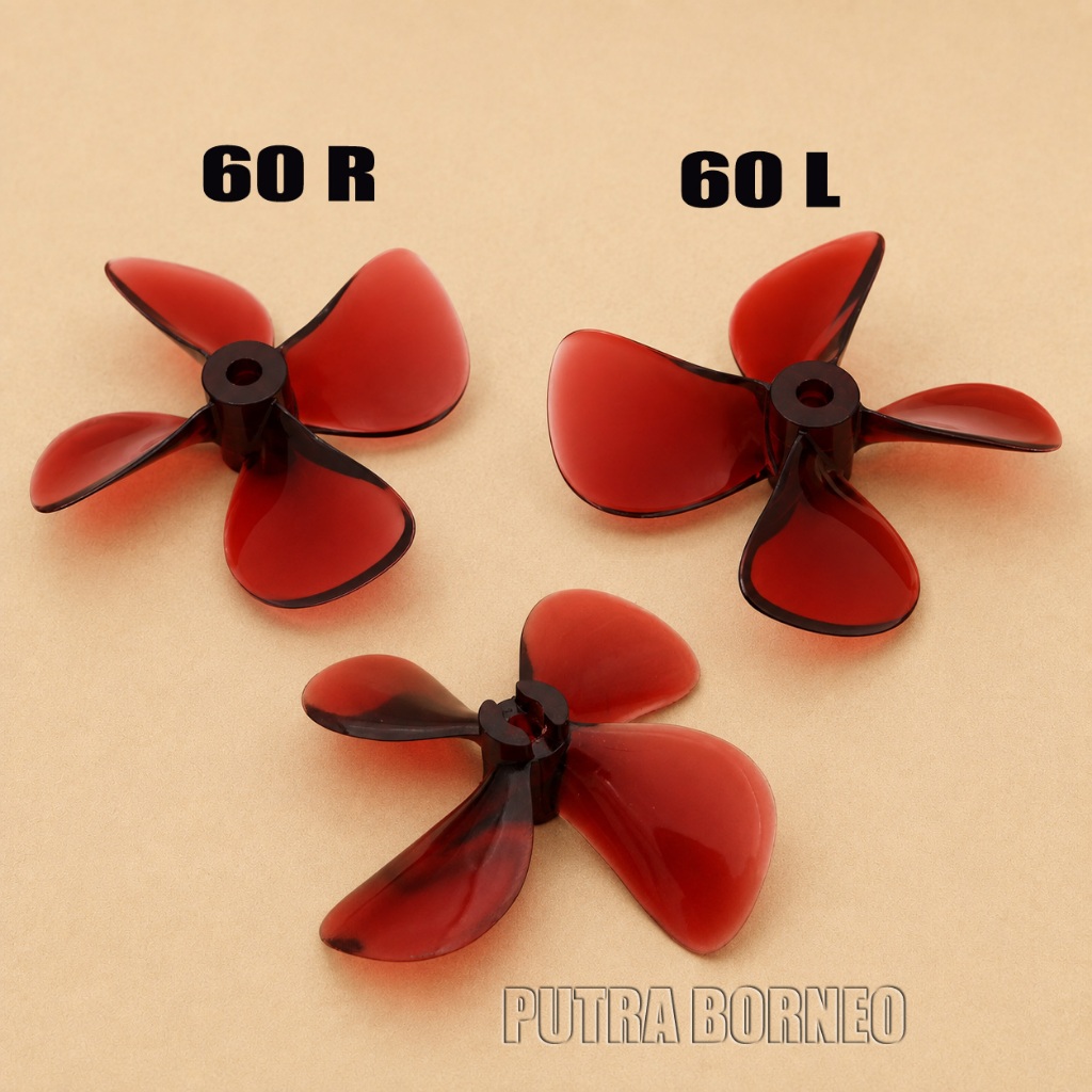 Rc Boat Propeller 60mm untuk shaft 4mm