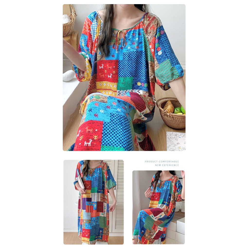 Daster Korea Style Import Premium Lengan 3/4/ Daster Import Tanpa Lengan/ Dress Wanita Rayon Premium