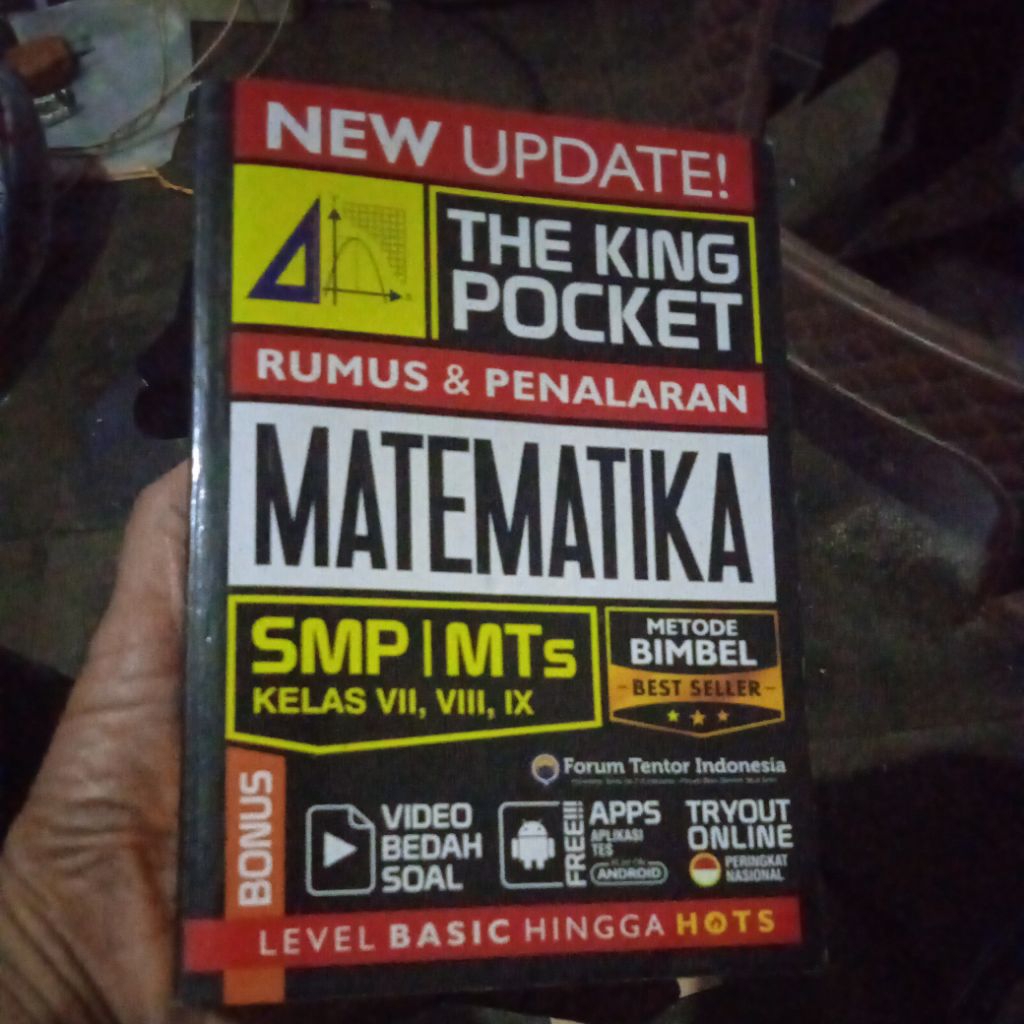 buku The King Pocket Rumus & Penalaran Matematika, SMP MTs kelas Vll, Vlll, lX, bestseller, buku ori