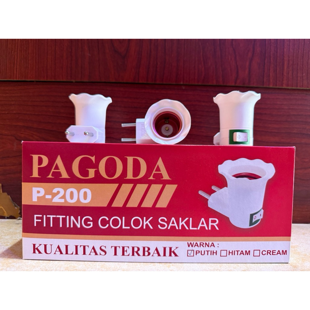 Pagoda Fitting Colok Saklar / Fitting Colok fitting lampu tidur Saklar on off