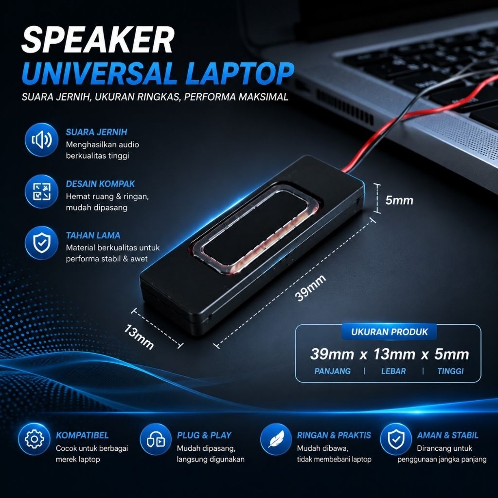 Speaker Laptop Universal Kualitas Bagus Ukuran Speker Mini Kecil