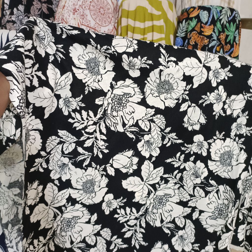 kain katun linen  - kain katun meteran - kain katun linen meteran - kain cotton murah mewah elegant 
