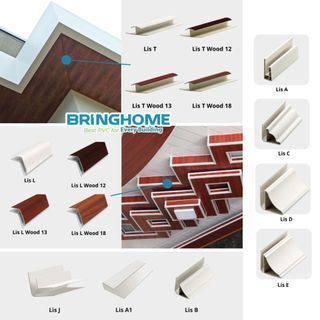 Bringhome Lis PVC  – Lis Plafon, Lis Sudut & Lis Dinding | Anti Patah | Per Batang | Kirim Pabrik