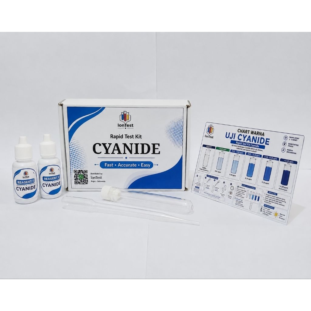 Test Kit Sianida / Rapid Test kit uji Cyanide / Tes Uji Sianida