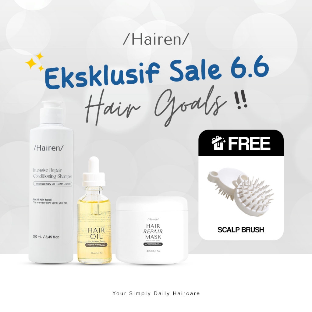 [FREE GIFT] Hairen Bundling (Hair Oil + Intensive Repair Conditioning Shampoo + Hair Repair Mask) BP