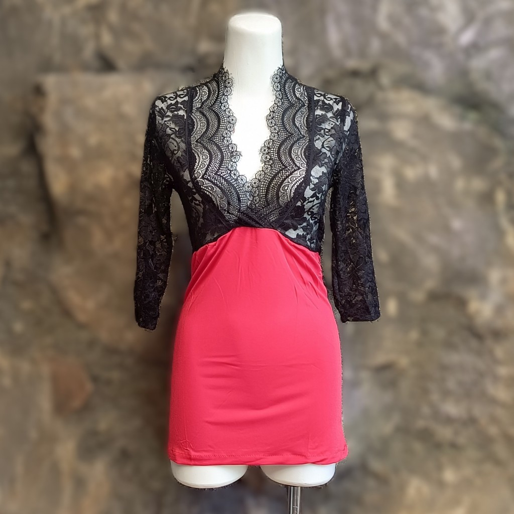Baju Wanita Bodyslim Bodysuit Lengan Panjang AgakTransparan 2910BR