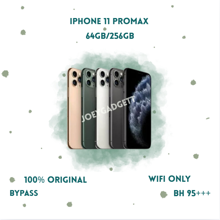 HP IPHONE 11 PROMAX WIFI ONLY 128GB/256GB Bekas Second Original Mulus Fullset Game/Live/Merekam Vide