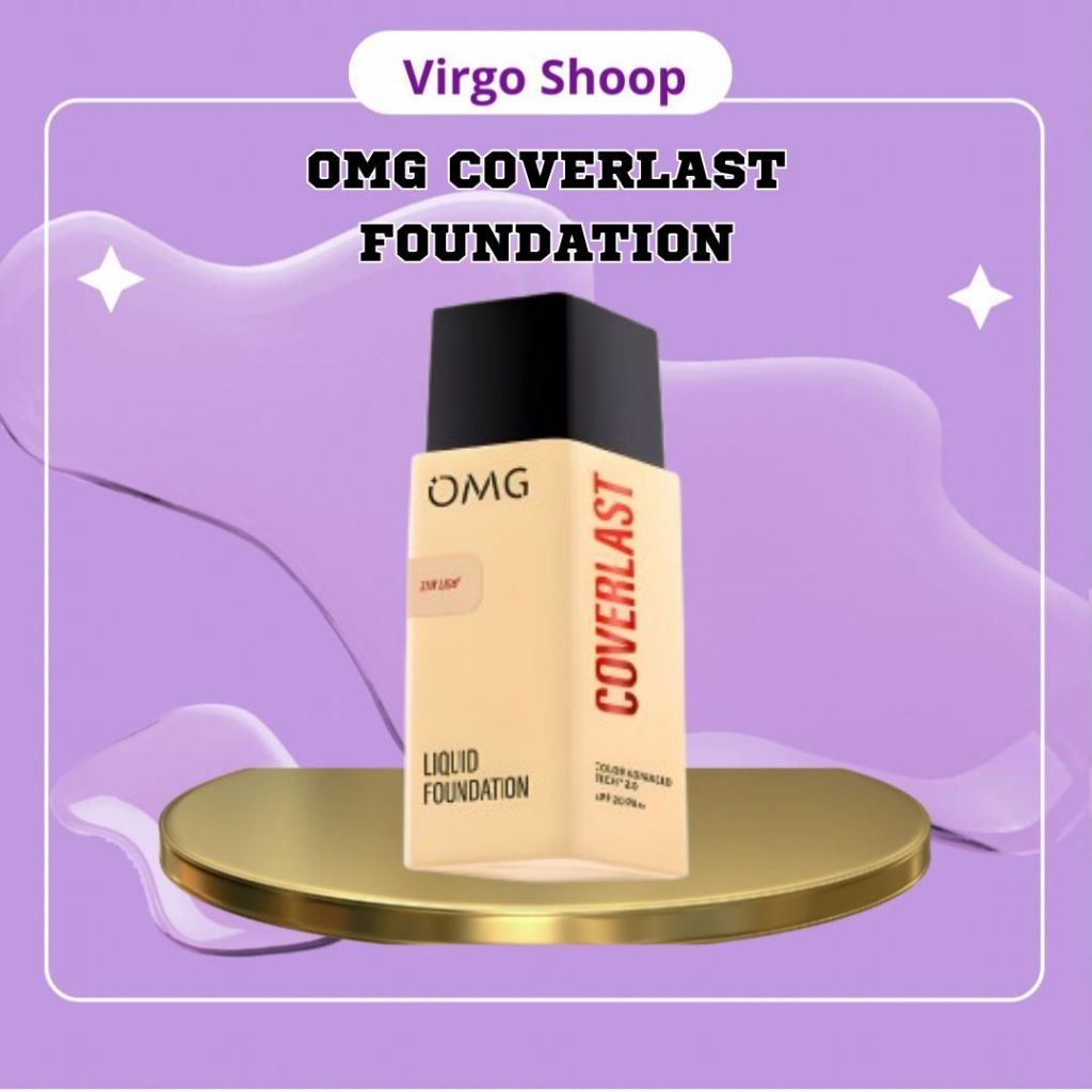 ~VIRGO~ OMG Oh My Glam Coverlast Liquid Foundation - Alas Bedak - OMG Foundation
