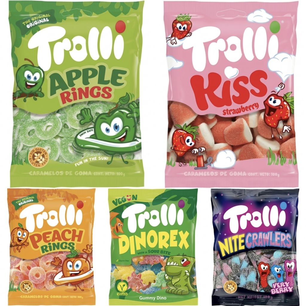 Trolli Flavoured Gummy Candy Thai 80g/Trolli Gummy Japan 100g/Trolli Gummy Korea 100g