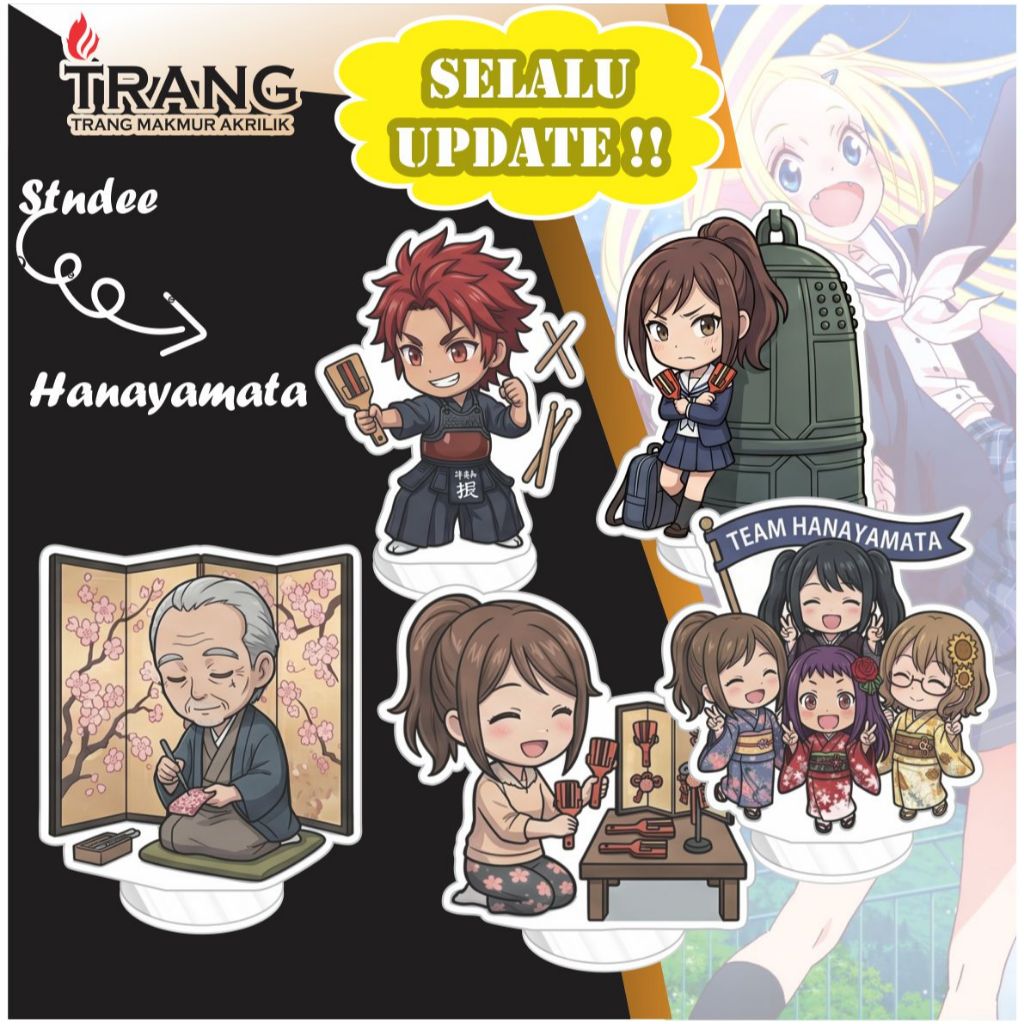 Standee Figure Akrilik hanayamata / Standing Action figure Acrylic hanayamata