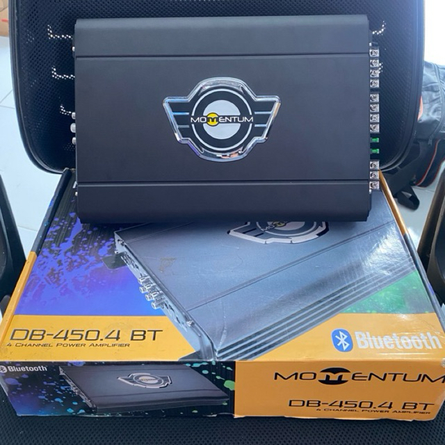 power ampli merek Momentum sudah built bluetooh(Musik bisa langsung dari power nyambu dulu ke Hp pla