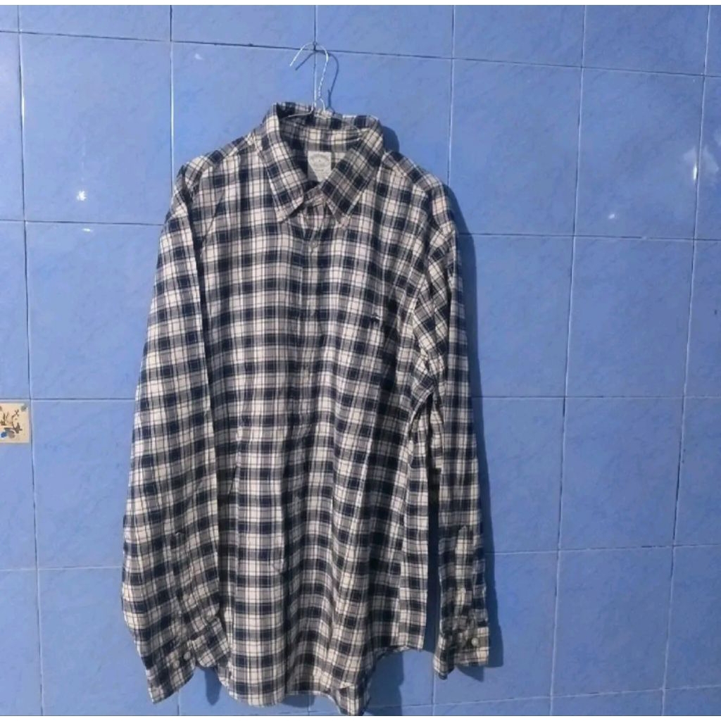 kemeja kotak kotak Brooks brother mulus