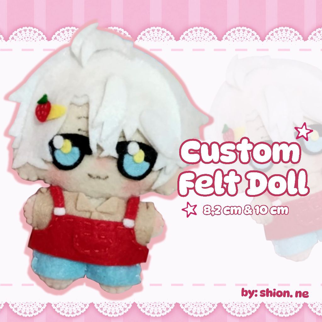 [OPEN] Custom Felt Plushie Doll/ Boneka Flanel (cek deskripsi)