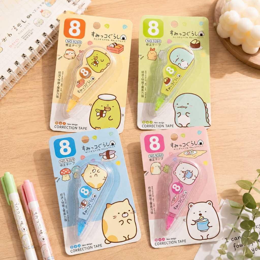 CORRECTION TAPE TIP EX KERTAS MINI TIPEX ROLL KERTAS MINI 8 M X 5 MM UNICORN LUCU KARAKTER ANAK