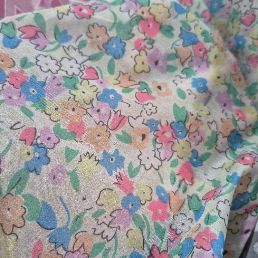 kain organza motif-kain organza motif bunga premium -harga persetengah meter