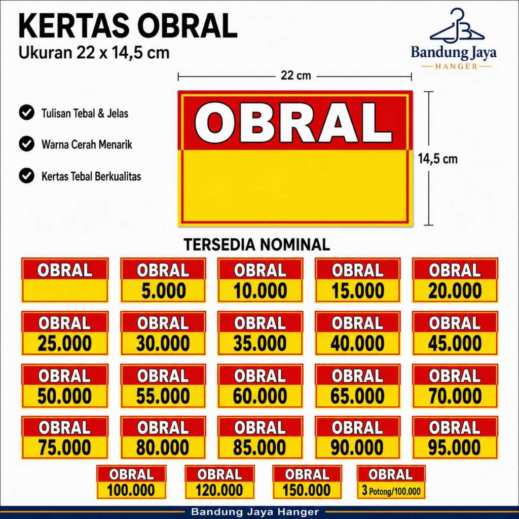 Kertas Obral Harga promo/Kertas harga Obral