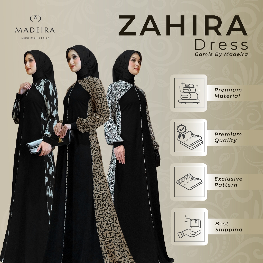 Gamis Premium Elegan - Madeira - Zahira Dress