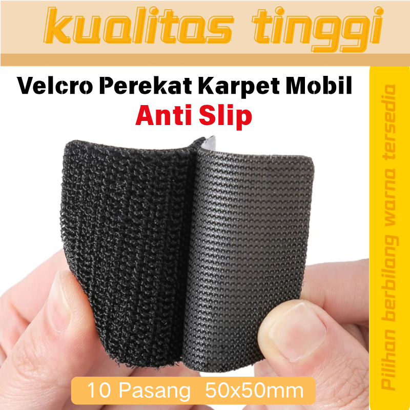 REKOMENDASI 10 Set Velcro Perekat Anti Slip Karpet Mobil & Alas Dasbor & Alas Sofa - Velcro Double