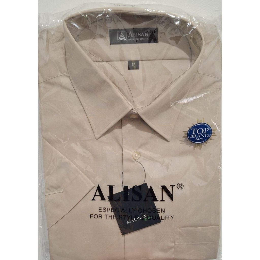 Kemeja Alisan Reguler Lengan Pendek size 17 warna moka