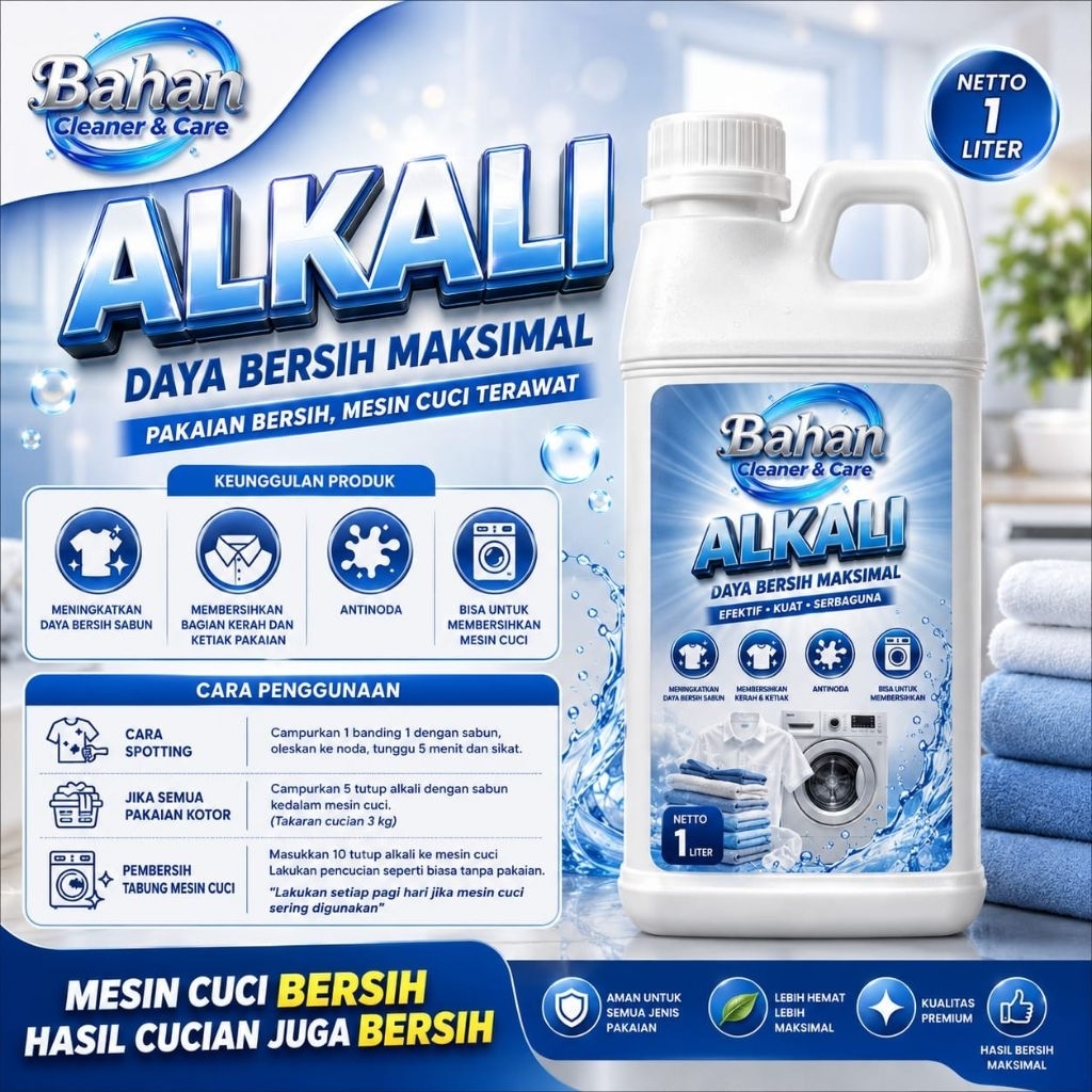Alkali Boost Laundry – Penguat Deterjen Penghilang Noda Kuat | Bio alkali